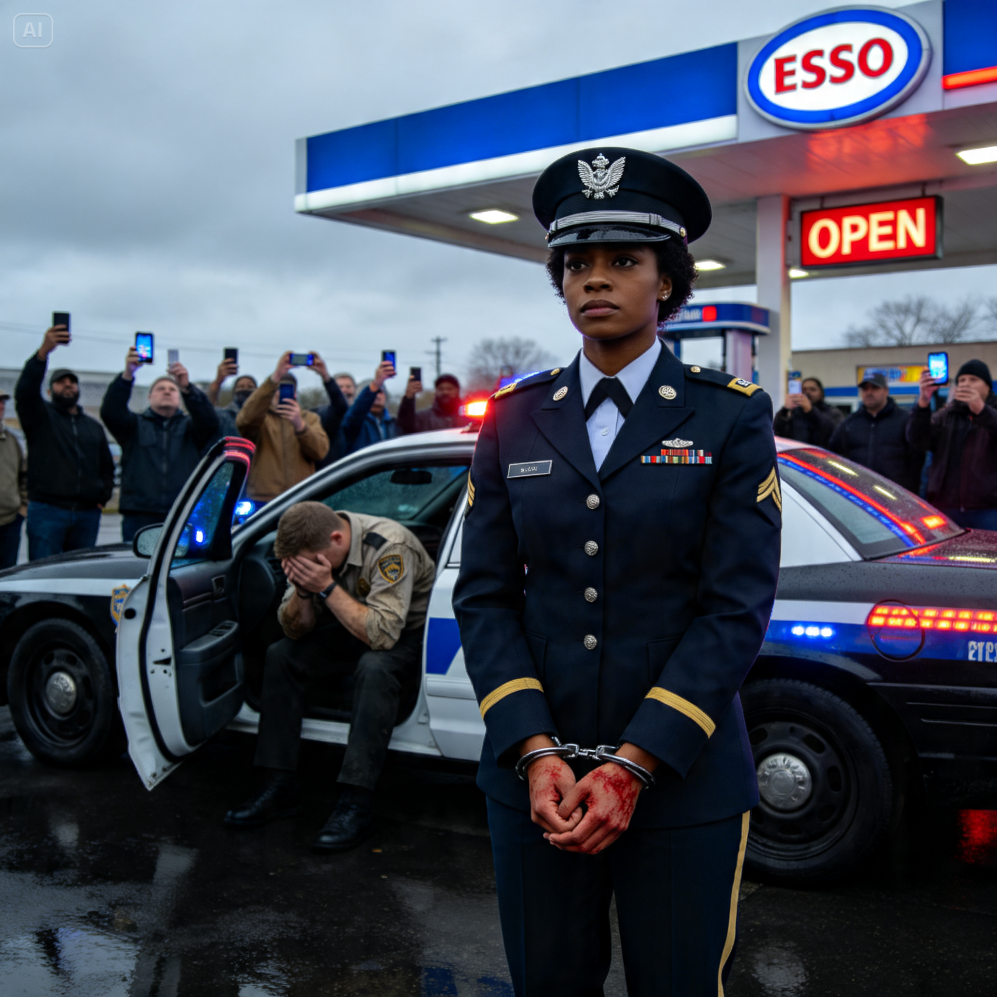 “PUT YOUR HANDS OUT, NOW!” COP CUFFED A BLACK WOMAN FOR “STOLEN VALOR”, THEN HE PULLED OUT HER MILITARY ID AND HIS HANDS STARTED SHAKING.